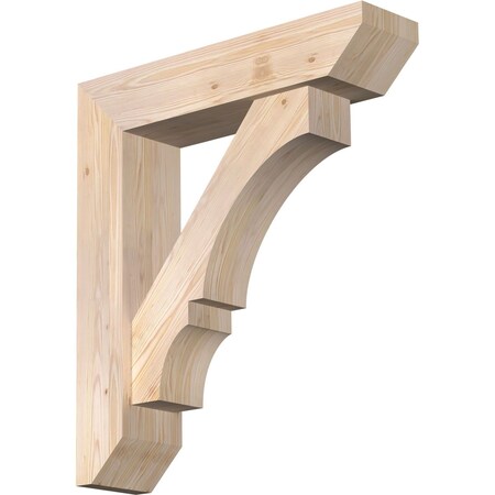 Ekena Millwork Balboa Slat Smooth Bracket w/ Offset Brace, Douglas Fir, 7 1/2"W x 32"D x 36"H BKT0806X32X36BOA06SDF